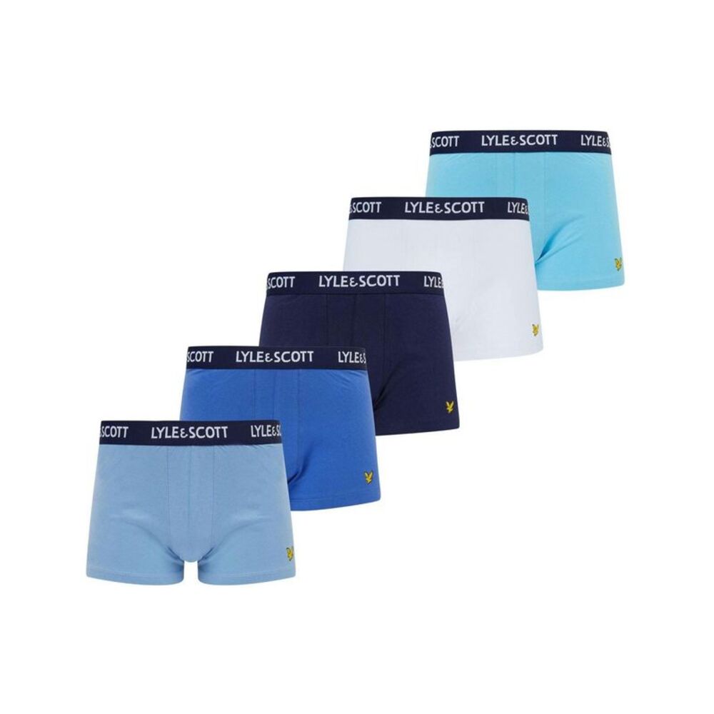 Lyle & Scott Mens Cotton Blend Underwear (Pack of 5) / Blue